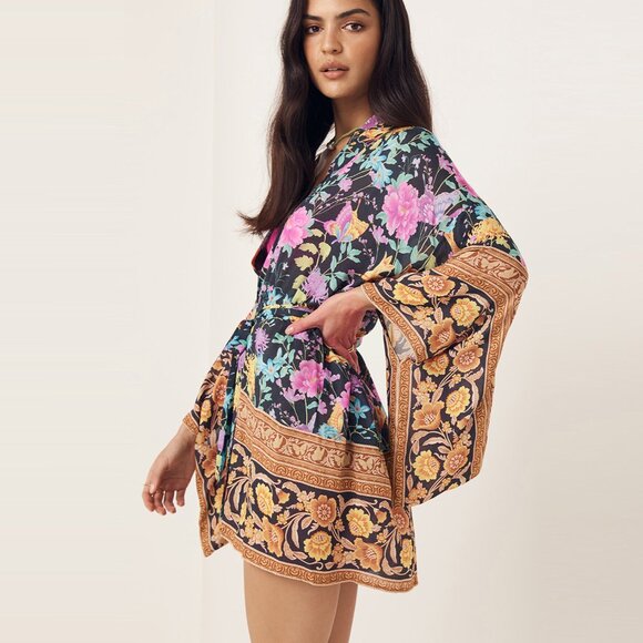 Spell & the Gypsy Collective Butterfly Firefly Short Robe SM b62E - Picture 5 of 12